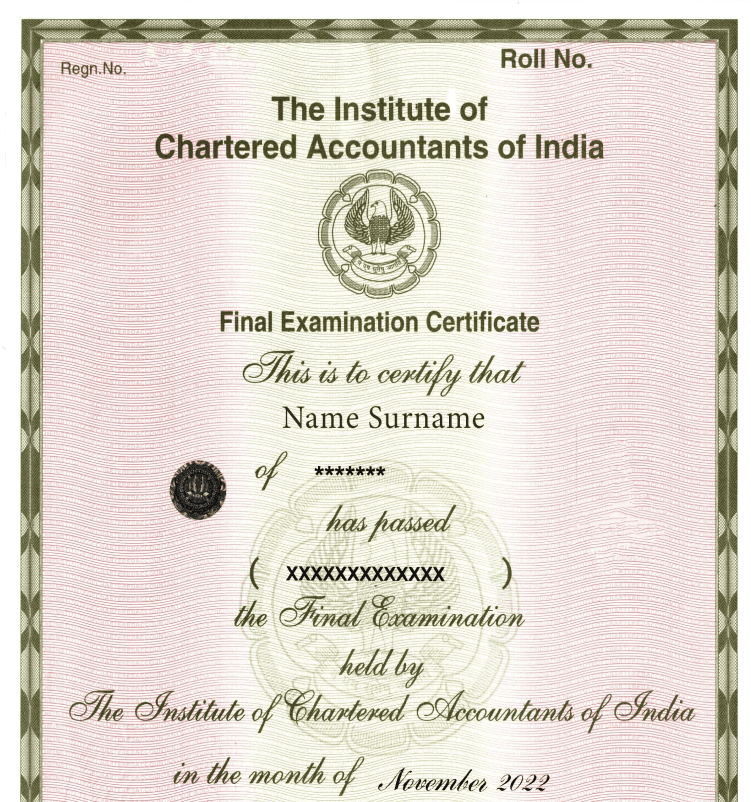 CA Foundation Certificate